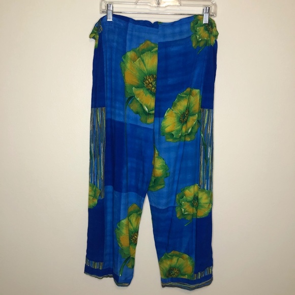 Jams World Vintage Floral Drawstring Pants Large - Picture 4 of 6